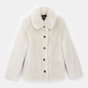 NWT! The Kooples Chic White Faux Fur Coat